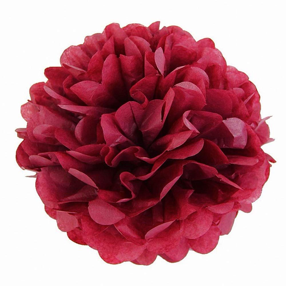 HoitoDeals Tissue Paper Flower Balls Fluffy Pompoms For Wedding Party Birthday Decoration