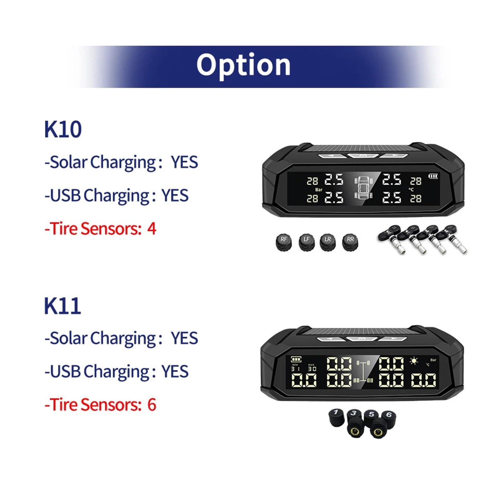 Sistema de monitoreo de presión de neumáticos Sistema De Control De Alarma De Presión De Neumáticos De Coche, TPMS Solar, Pantalla Digital De Temperatura De Neumáticos, Sistemas De Alarma De Seguridad