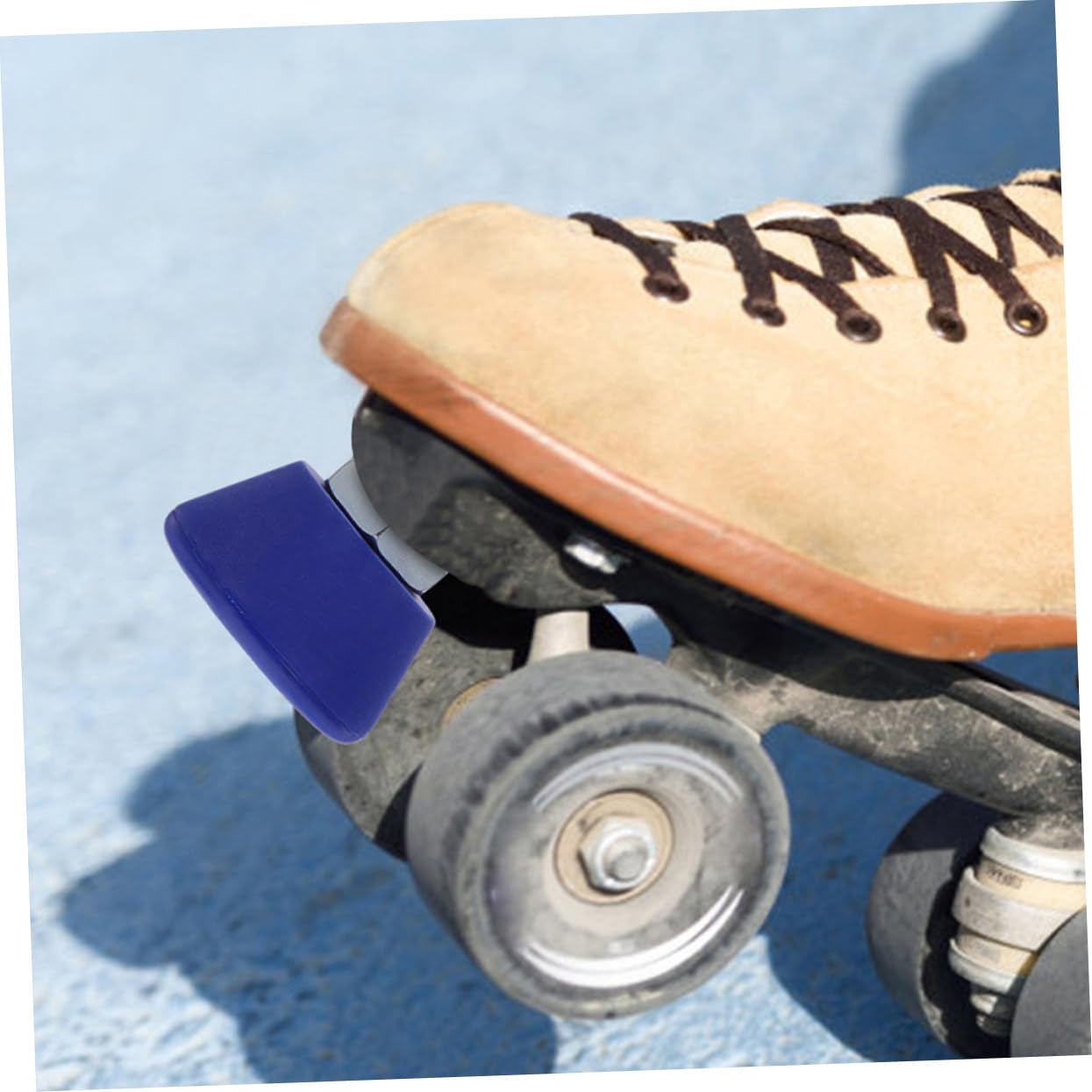 BESPORTBLE Stopper Für Rollschuhe Skateboard-Pads Schlittschuhe Rad Rollschuh Bremsblock Skate-Stopper Rollschuh-zehenstopper Bremsen Für Rollschuhschuhe Rostfreier Stahl Blue 2st