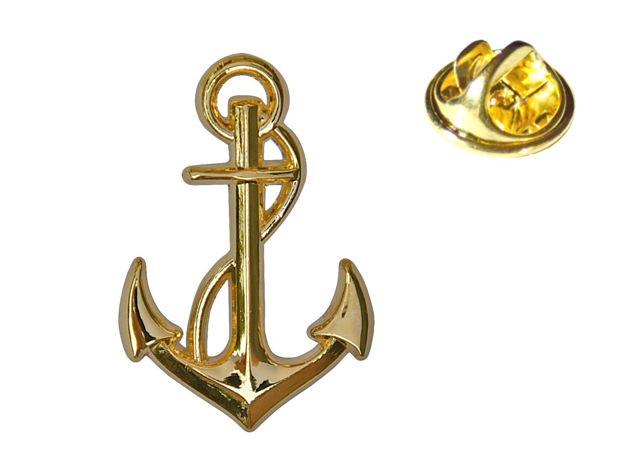 MADSea Elbsegler Premium Tuch mit Motivpin Anker goldfarben dunkelblau Pin