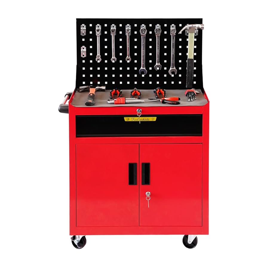 Amazon.co.jp: MIMIER ツールキャビネット 大型 キャスター付