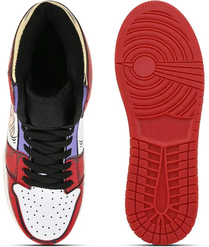 Generic High Top Shoes Sneakers Men Red 9 - Image 2