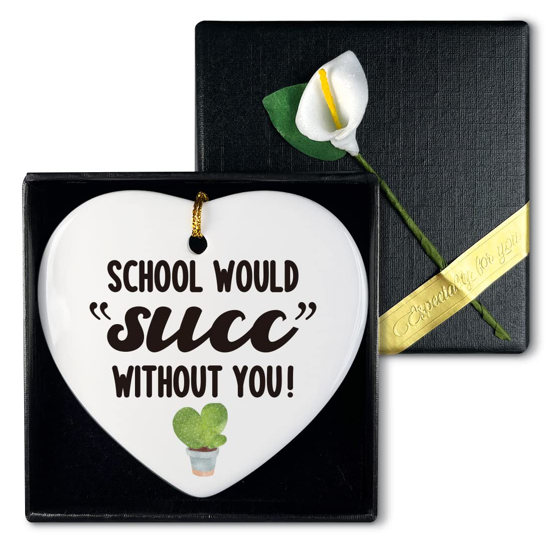 Photo 1 of **( Appreciation gift 2Pk Bundle)) Teacher Appreciation Gifts, Funny Teacher Gifts for Women Men, Best Teacher Gifts, Thank You Teacher Gifts, Student Teacher Goodbye Gifts, Teachers Day Gift, Ceramic Ornament Gifts