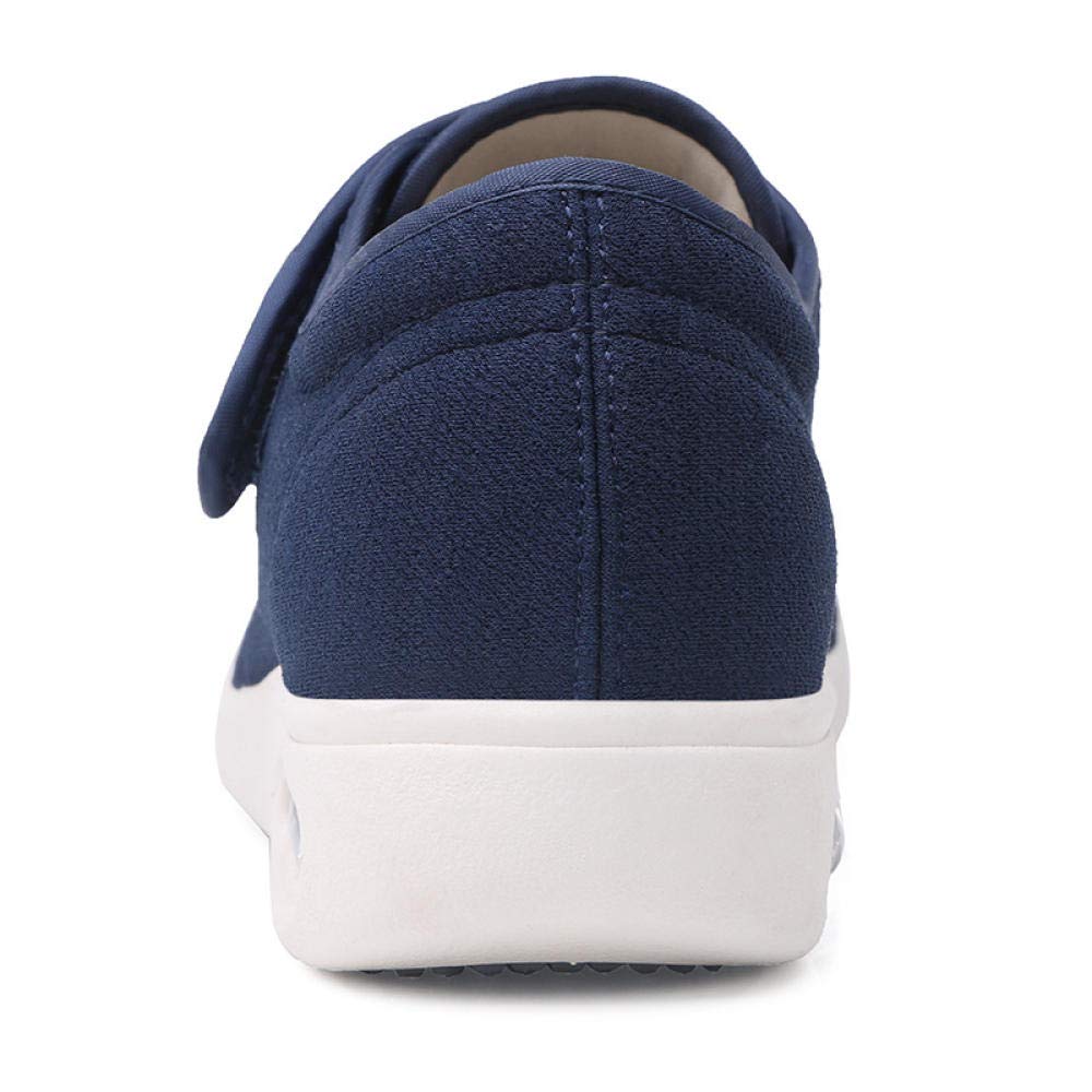 Chaussures de Marche de diabète,Chaussures pour Personnes âgées gonflées de Pied de Grande Taille, Chaussures de Sport réglables-Noir_43,Chaussures à Coussin d'air pour diabétiques