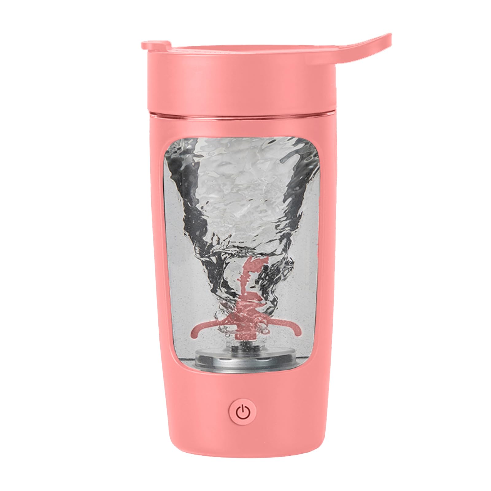 Bouteille shaker électrique pour mélanges protéinés | Tritan | Sans BPA | Tasse mélangeuse portable, gobelets à secouer rechargeables et substitut de repas (650 ml) (rouge)