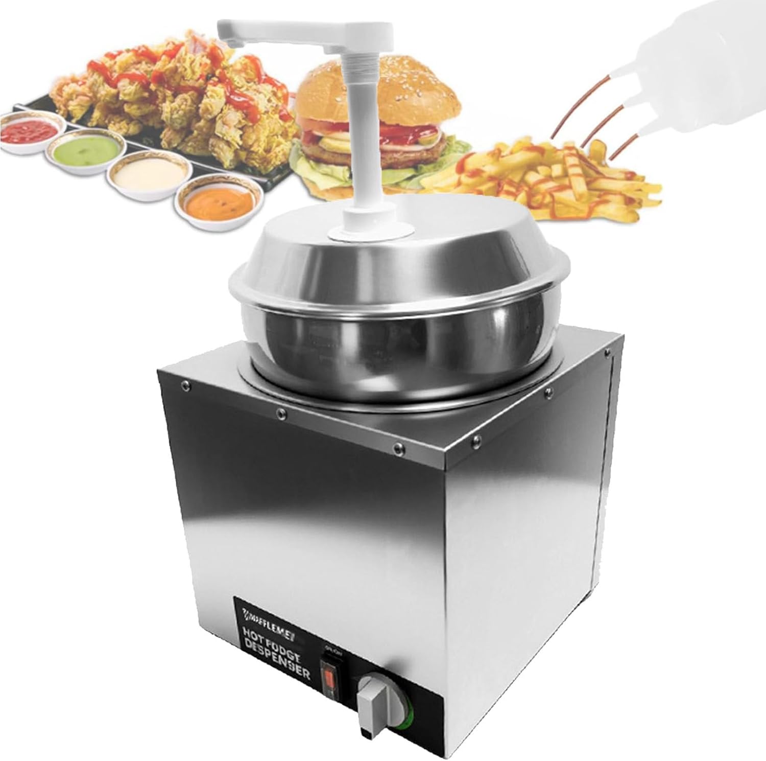Stainless Steel Chocolate Dispenser with Pump & Temperature Control, Ideal for Hot Chocolate, Cream, and Cheese Melting