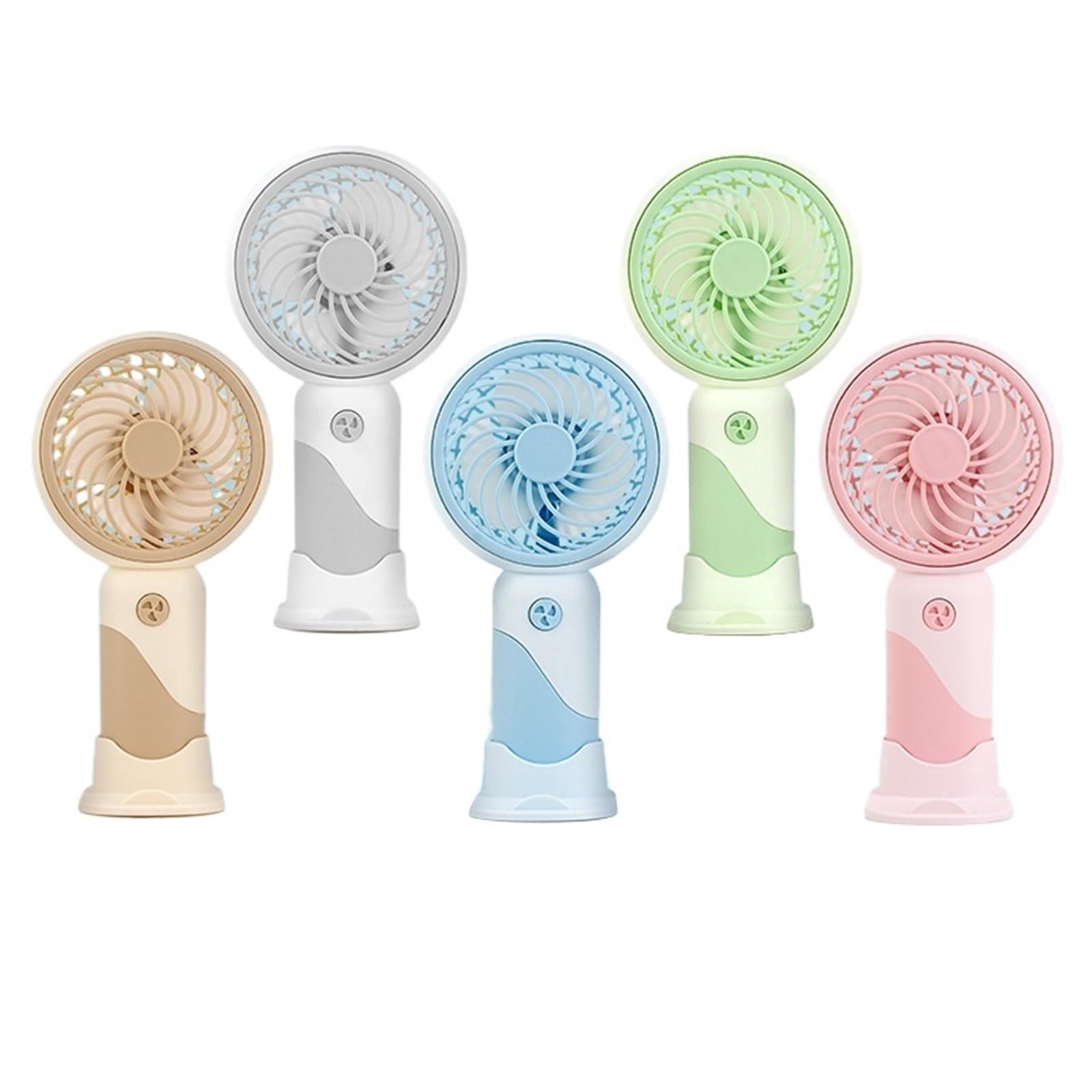 Ventilateur de bureau USB rose avec base pour étudiant