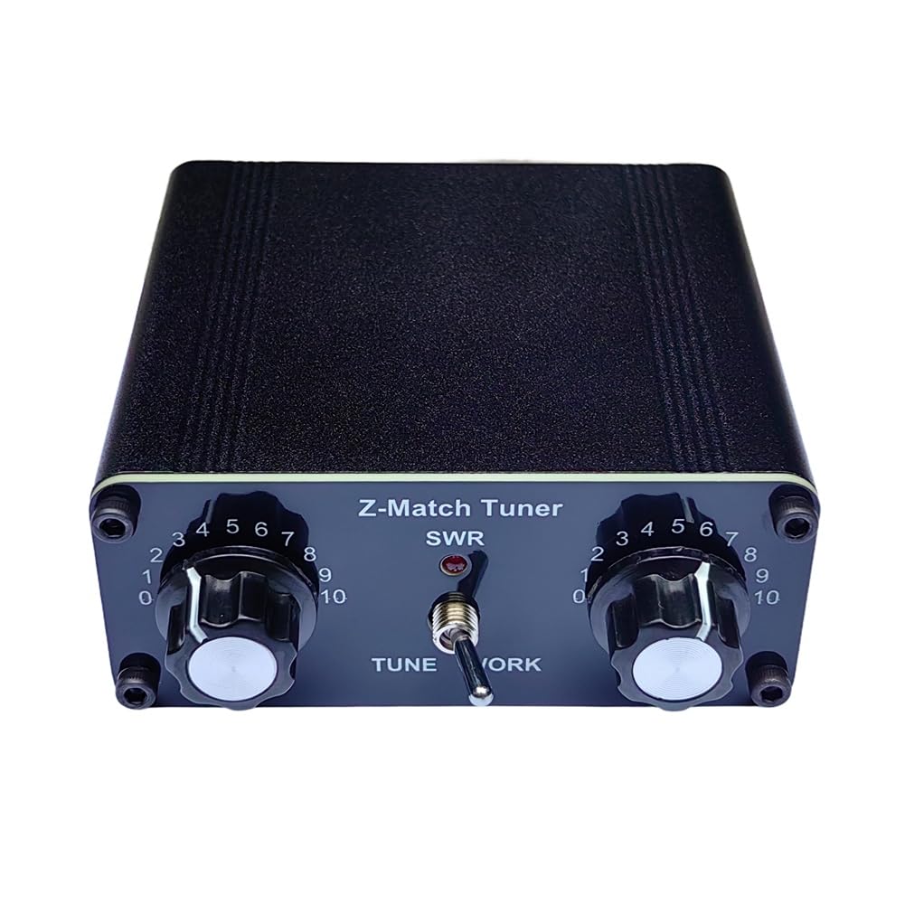 QRP Z-Match Manual Antenna Tuner 3-28 MHz Upgraded Version Tuner with Coaxial and Balanced Switch with BNC Adapter