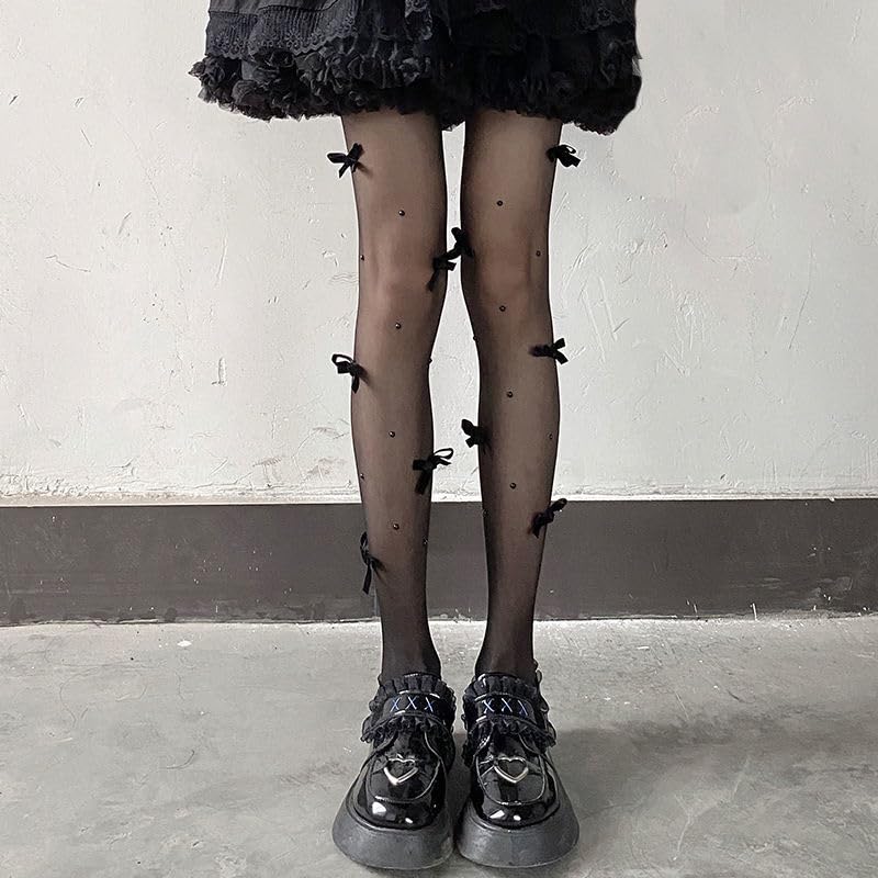Image of Womens Sheer Tights Sexy Pantyhose Stockings Mesh Floral Patterned Lace Tights for Women Cosplay Party,Nude Roses