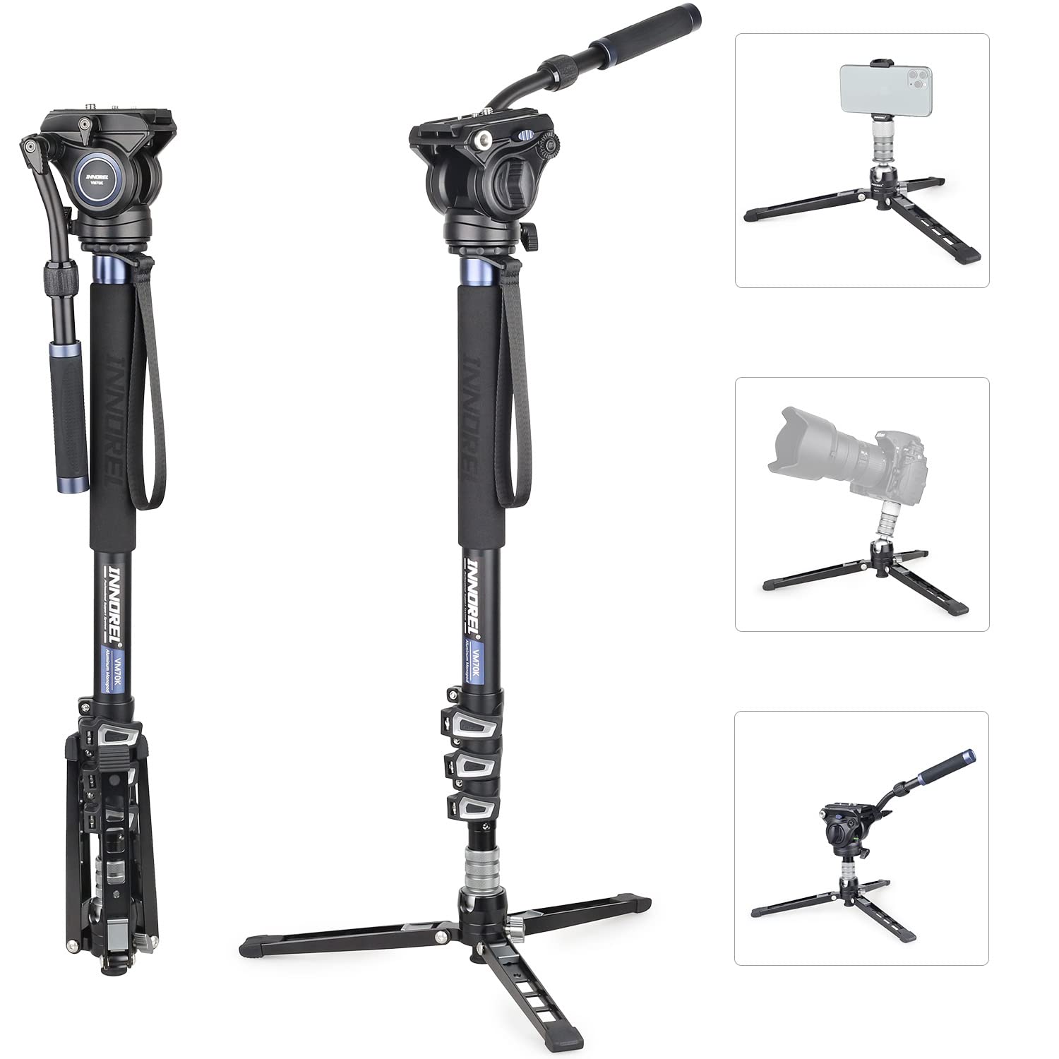 INNOREL F60 一脚 72-182CM ビデオ撮影