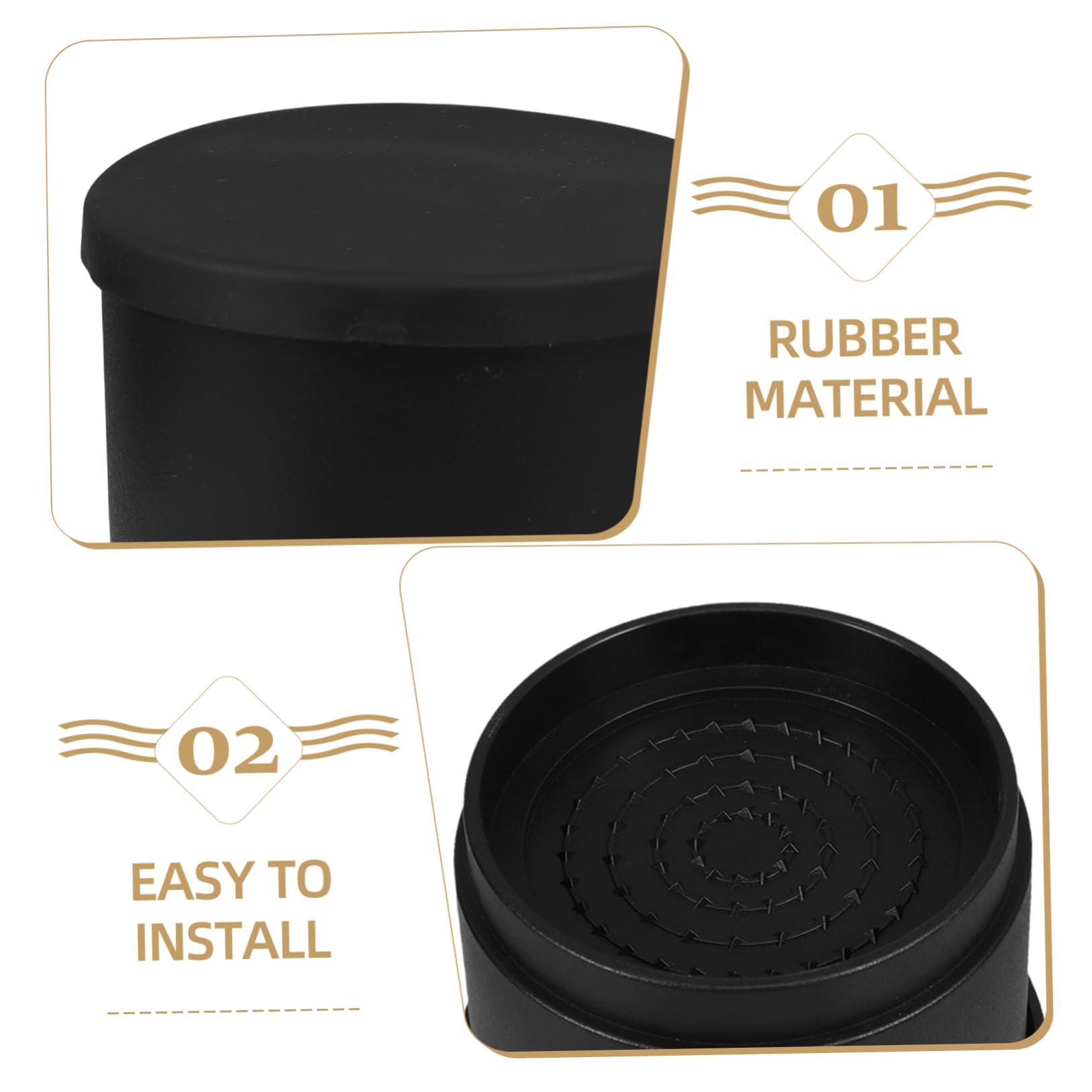 GAROZATION 4pcs Stackable Furniture Risers Heavy Duty Non-Slip Bed Couch Elevators for for Tables Sofas and Cabinets