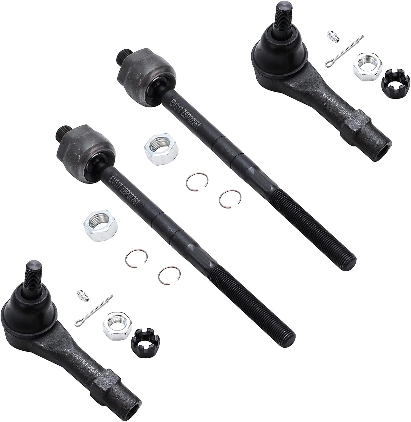 Detroit Axle - 12pc Front End Suspension Kit for Ford Ranger Mazda B2300 B2500 B3000 B4000, 2 Upper Control Arms 2 Lower Ball Joints 4 Inner Outer Tie Rods 2 Boots 2 Sway Bar Links Replacement