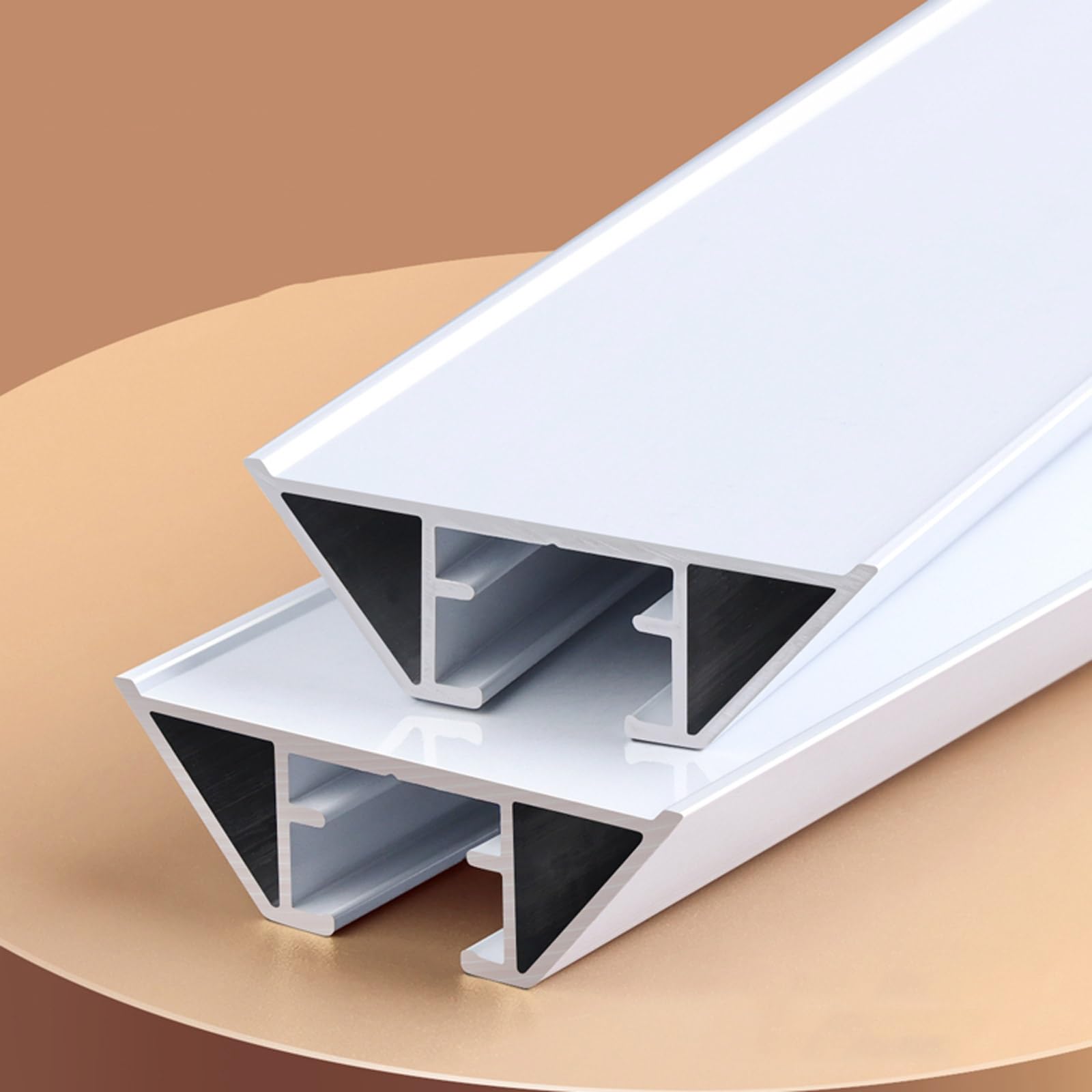 Rail de Rideau en Aluminium Robuste - 280 cm, pour Rideaux de séparation de pièce, de fenêtre et de Salle de Bain. Barre de Rideau Blanche Durable pour Une Installation Facile.