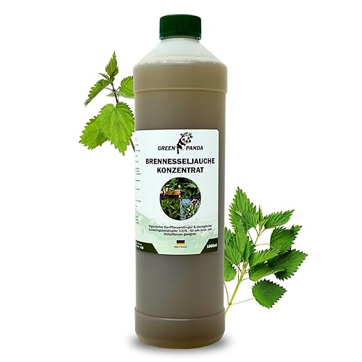 GreenPanda Brennesseljauche-Bio - Biodünger flüssig universal - 1Liter Garten-Pflanzendünger - 100% Bio
