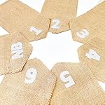 pinkblume 1st Birthday Burlap Photo Banner Garland Handmade Felt from Newborn to 12 Months with Gradient Brown Ribbon for Baby Boy Girl Monthly Milestones First Birthday Party Decoration Supplies - Image 4