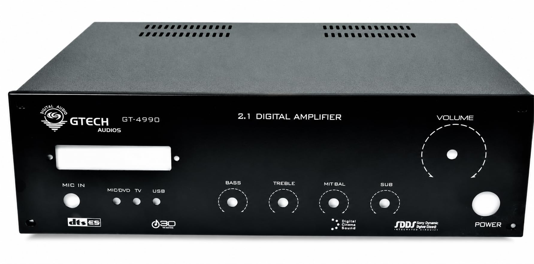 GT-250W Stereo Amplifier Metal Cabinet with Bass/Treble Controls Options, Multiple Input Options and Black Color Design(Cabinet and Front Panel only)-picture-15