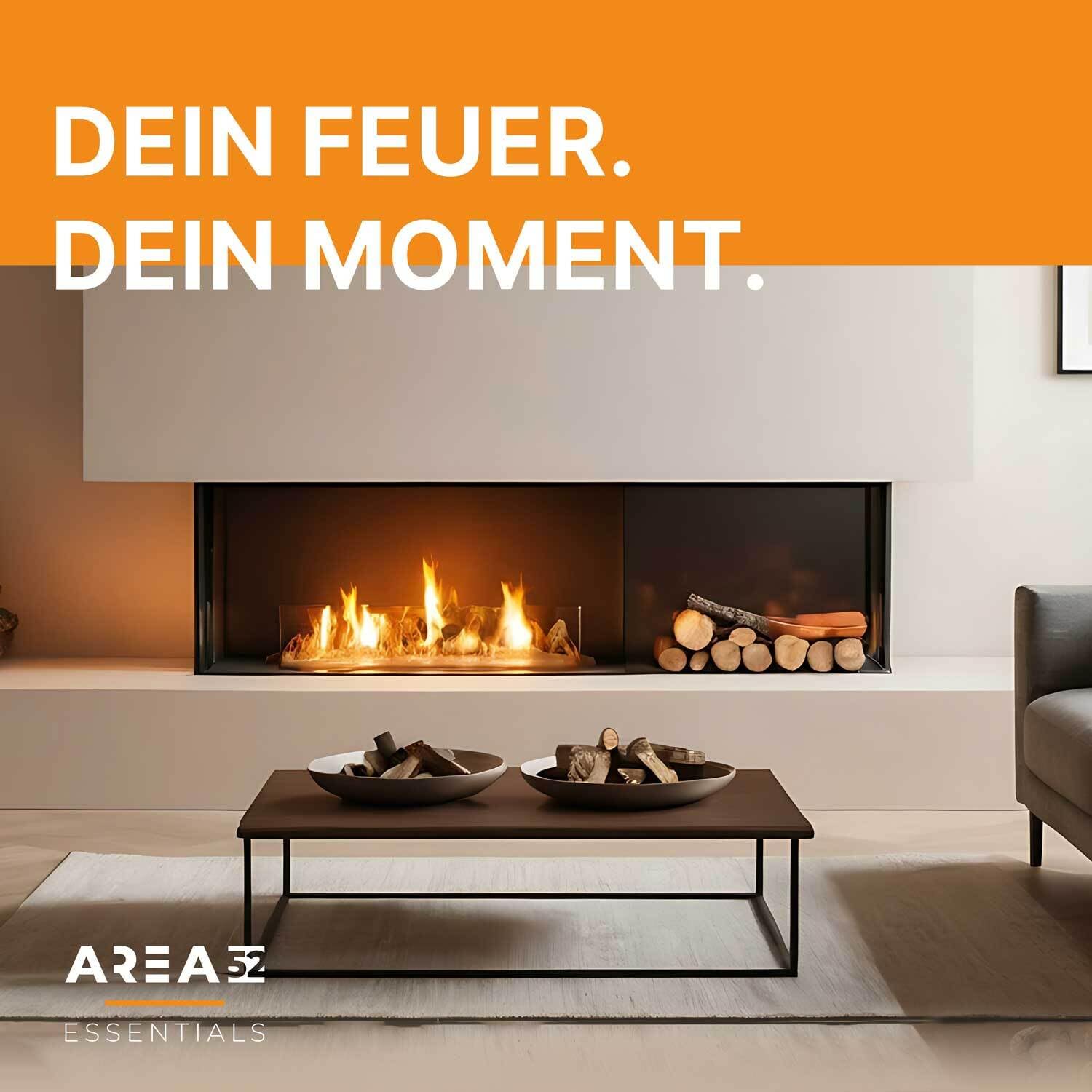 Area52 – Bioethanol 3x1L Set Ethanol – Reiner Ethylalkohol mit 96,6% Reinheitsgrad – Für Ethanolkamine, Tischkamine & Bioethanol-Feuerstellen – Geruchslos & rußfrei – Für Indoor & Outdoor (3 x 1L)