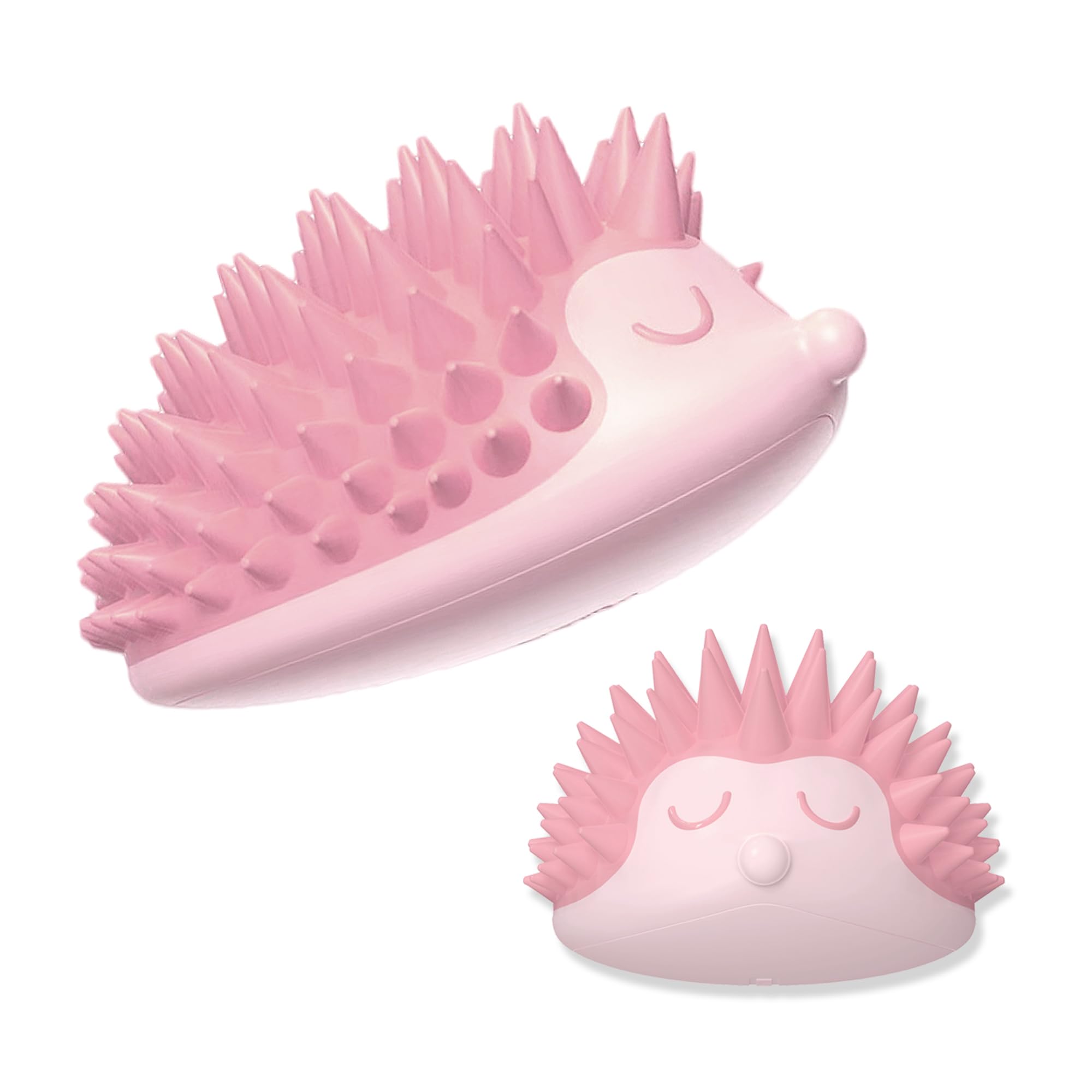 Kenjudess Hedgehog Silicone Scalp Massager Hair Shampoo Brush for Scalp Exfoliator Wet Dry Scalp Scrubber for Stress Relax Hair Growth with Soft