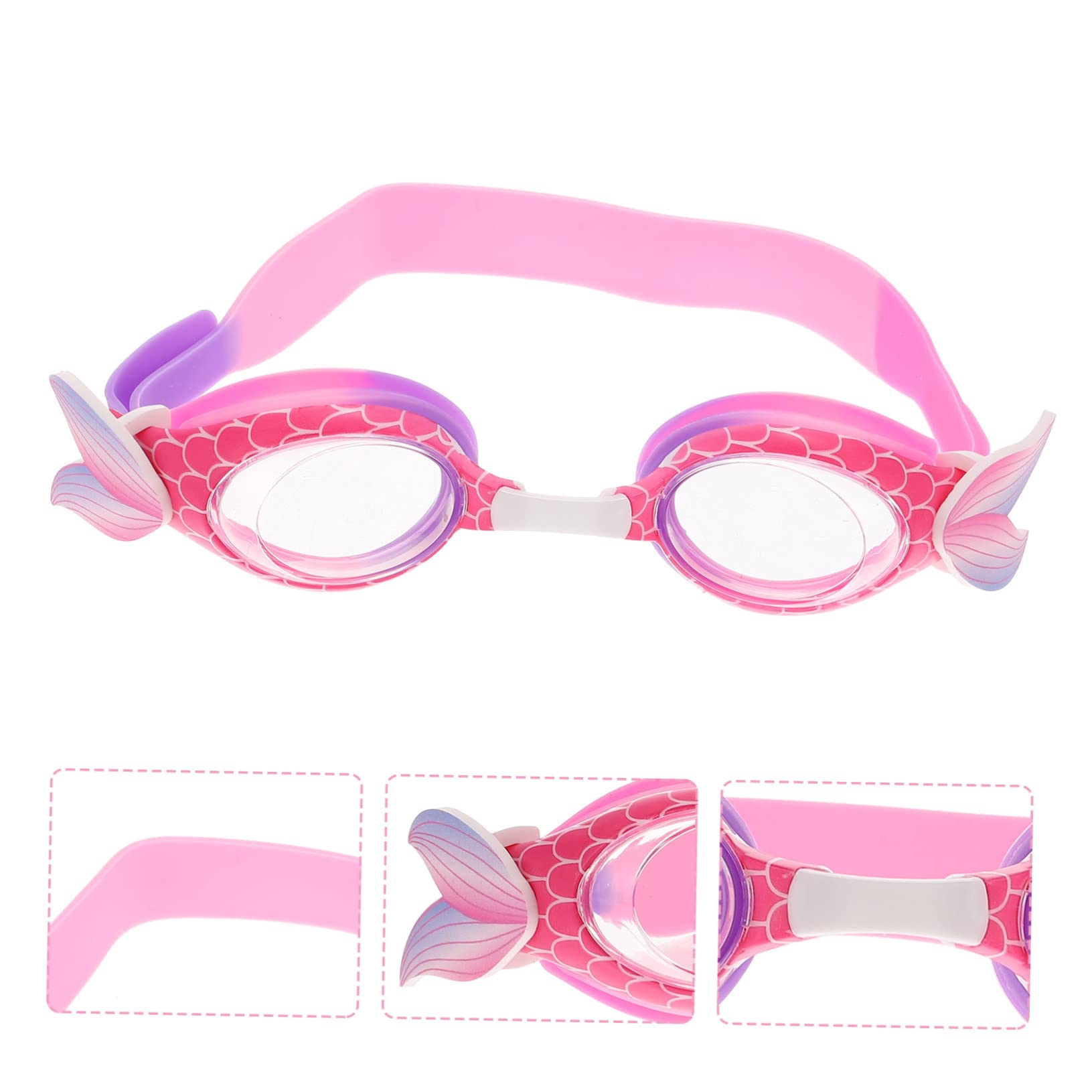 HEMOTON Occhialini per Appannamento Design Piscina Occhiali Impermeabili e Regolabili per Ragazze