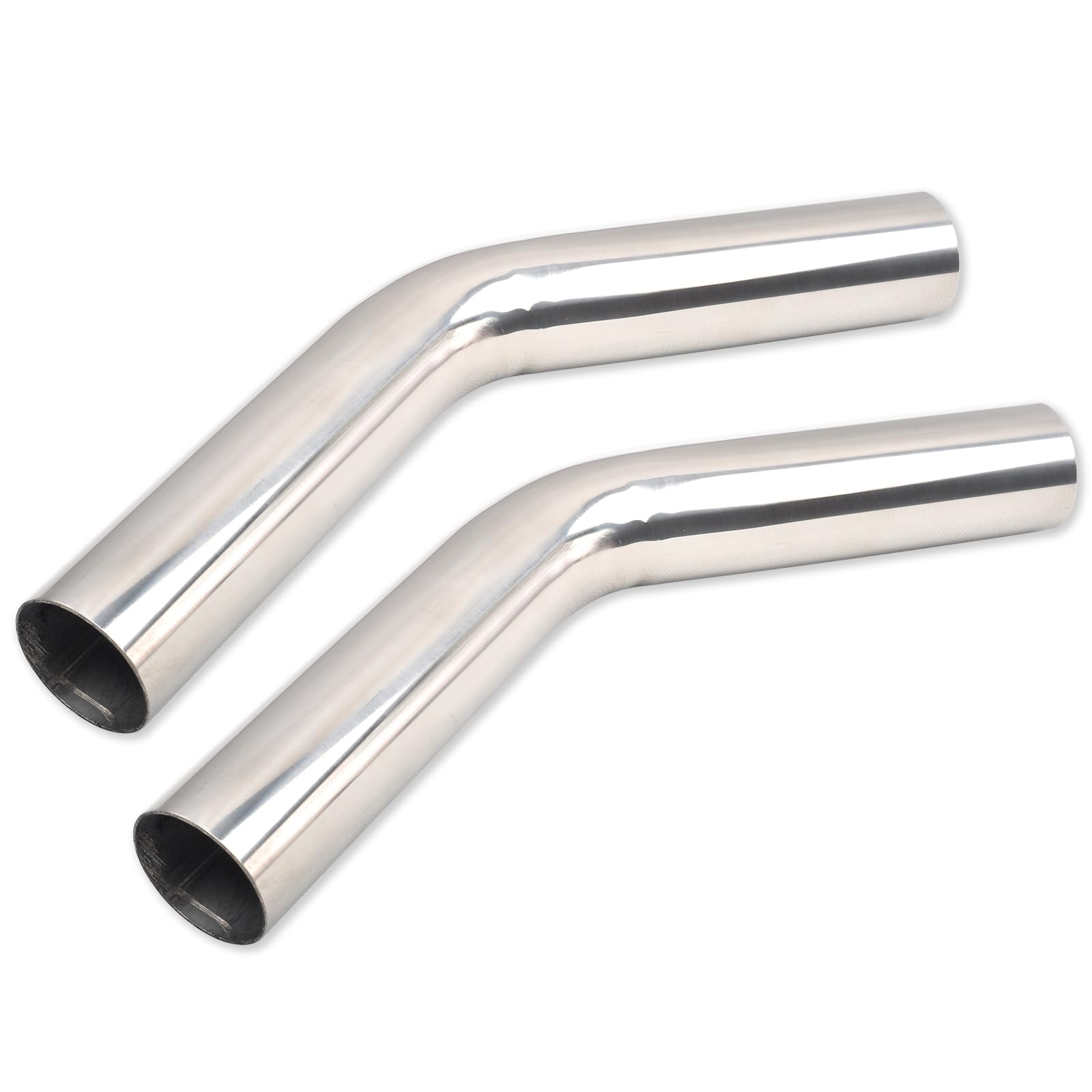 BIGREAT OD 2.5'' Inch (63MM) 45 Degree Bend Elbow Stainless Steel Turbocharger Pipe Tube Intercooler Pipe High Class Brushed Treatment Air Intake Tube