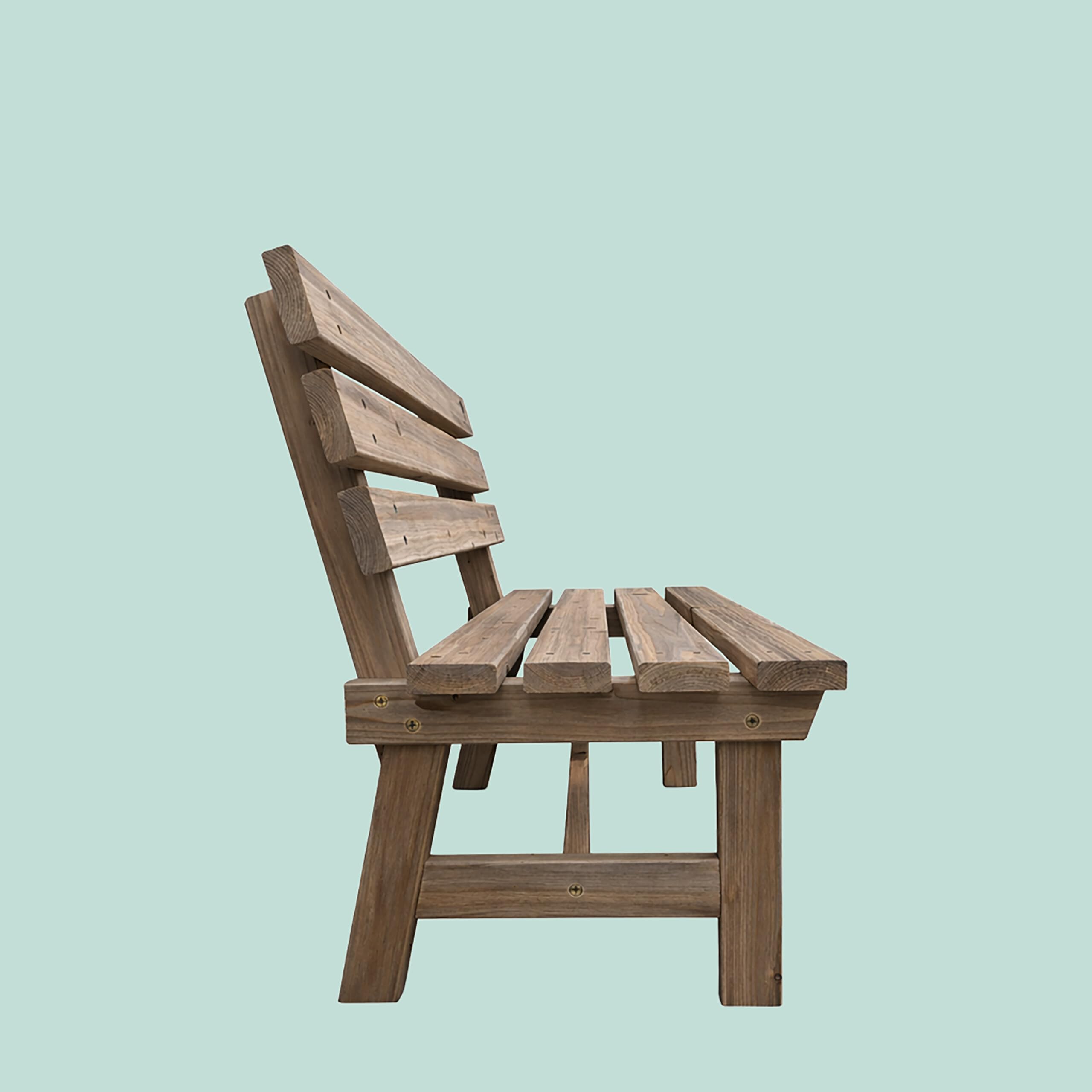 Relaxdays Panchina 2 posti con schienale, abete, marrone | per terrazza/balcone, HBT: 80 x 116 x 56 cm