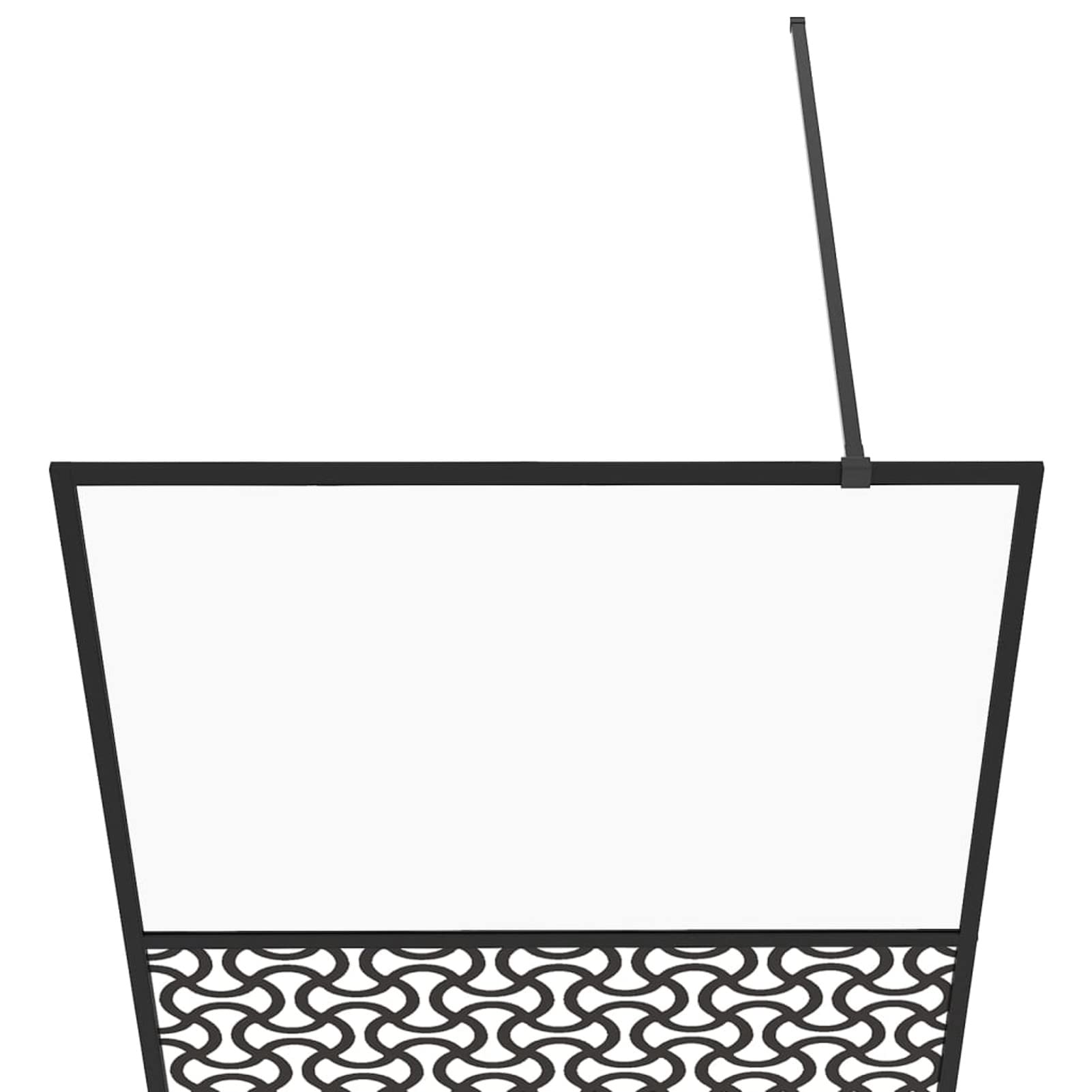 LAPOOH Mampara Ducha accesible Vidrio ESG Transparente Negro 100x195cm, Mampara Bañera, Mampara Baño Ducha, Cabina De Ducha, Mampara Baño - 151030