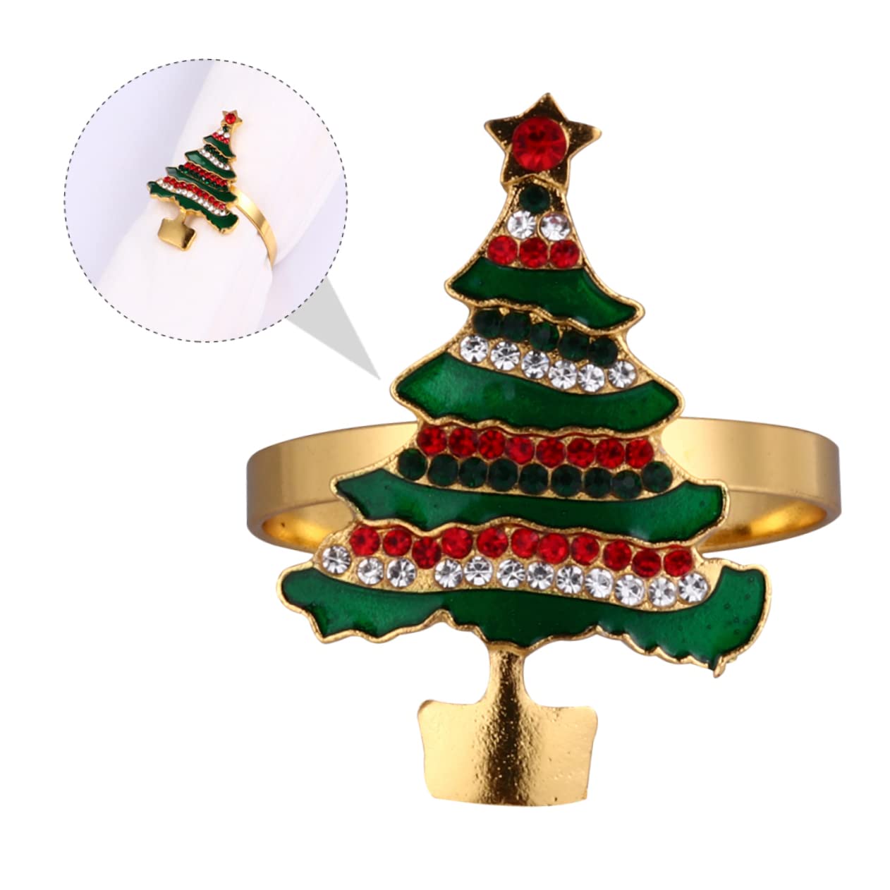 TOPBATHY 3 Series Servilleteros Navideños Elegantes con De Navidad Juego De Rojo Y Verde para Decoración De Mesa Celebraciones Y Banquetes 4 Piezas X 3