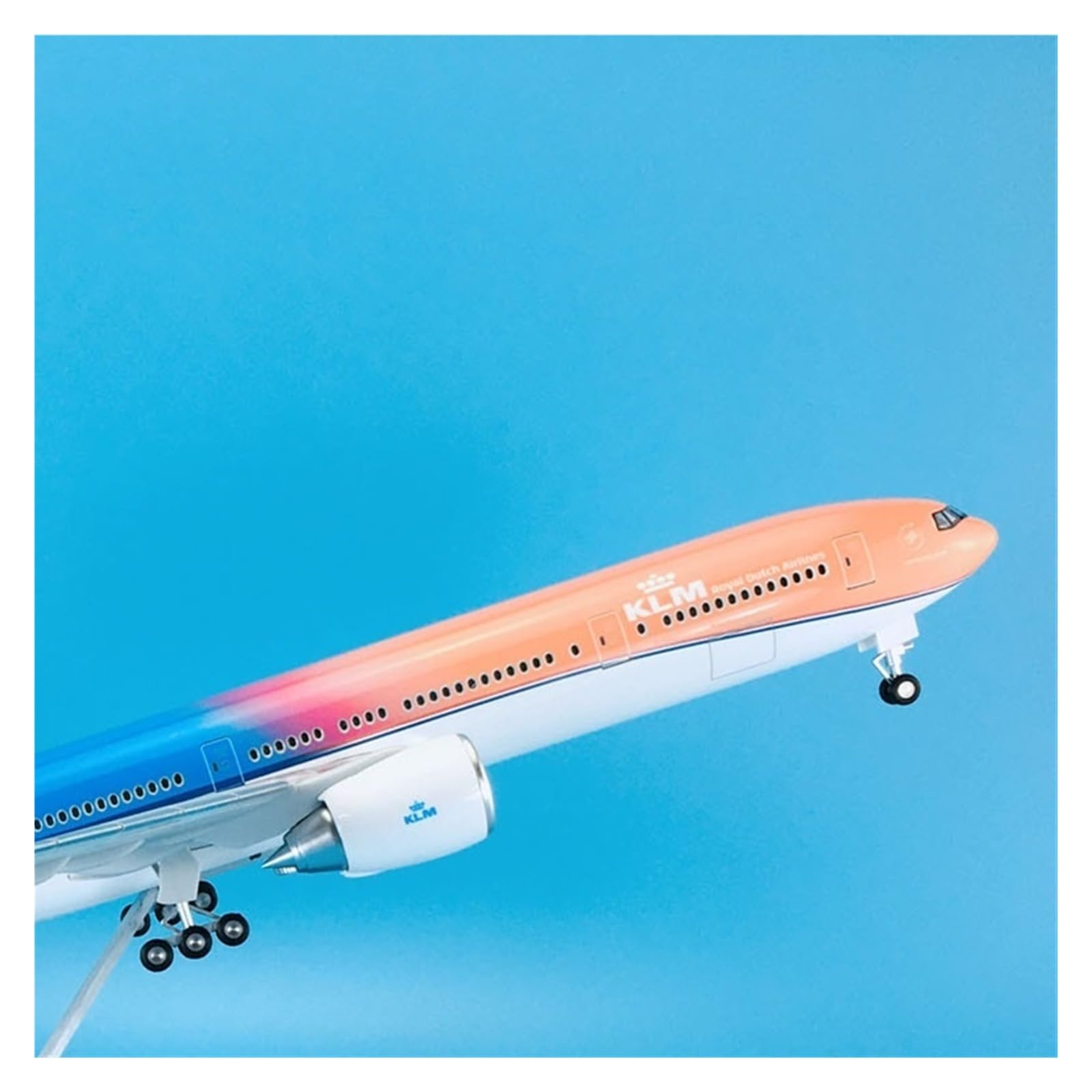 Modello di Aereo in lega Modellino Di Aereo Da 47 Cm Con Ruote Per Boeing B777-300 Modello KLM 1:185