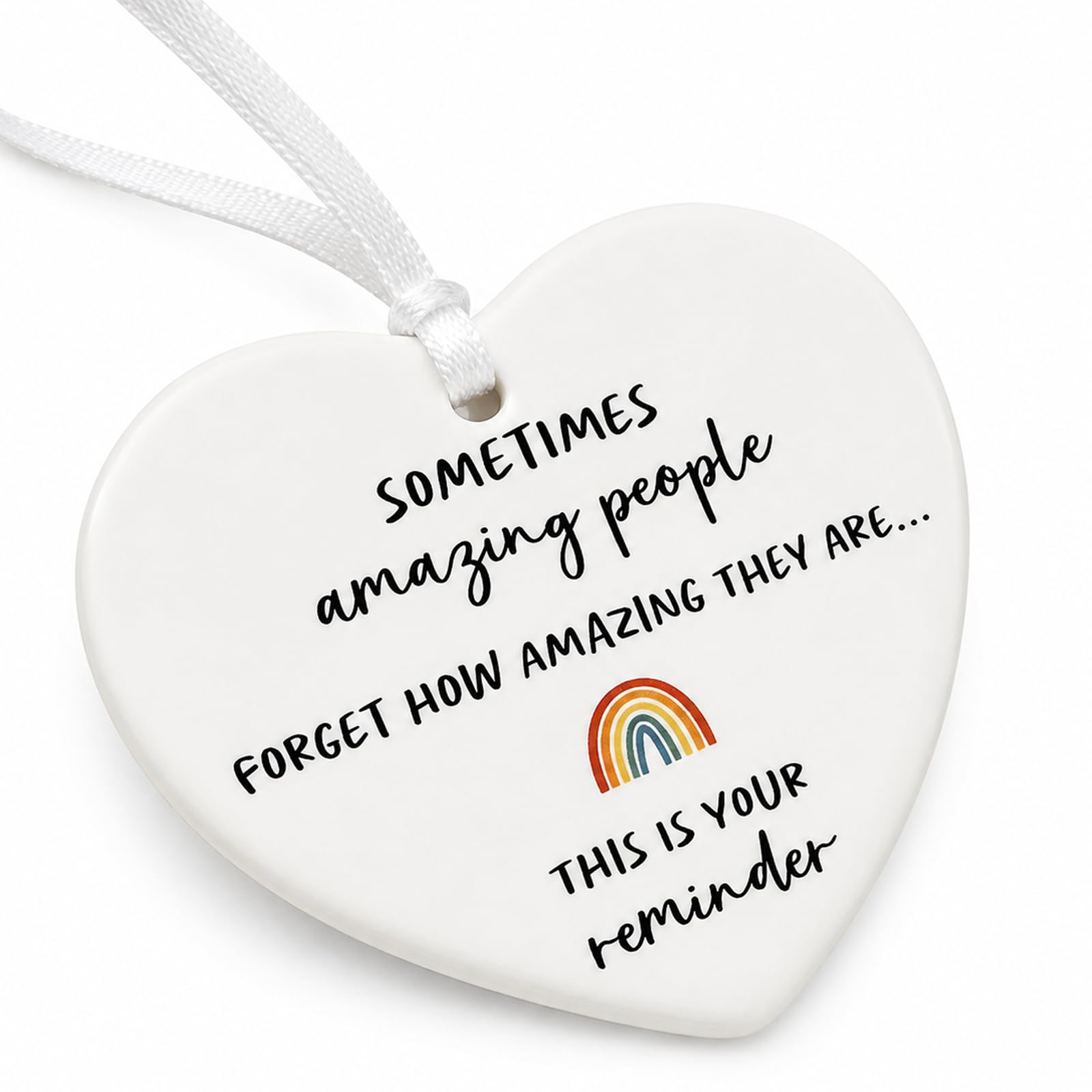 Thank You Gift,You Are Amazing Gifts Plaque,Proud of You Gifts,Rainbow Keepsake Heart,Sometimes People Forget How Amazing They Are Awesome Gift,for Mentor Friend Family and Colleague