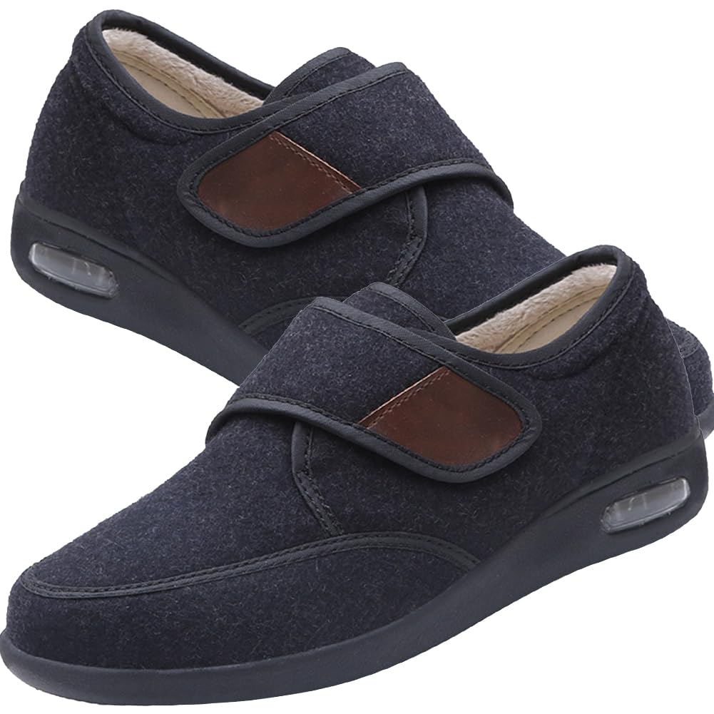 Scarpe Sanitarie Uomo, Lana Caldo Inverno Ciabatte Uomo Pantofole Casa  Pantofola con Strappo per Anziani, Diabetici e Piedi Delicati Scarpe  Ortopediche Sanitarie qualit�,Black Woolen,36 EU : Amazon.it: Moda