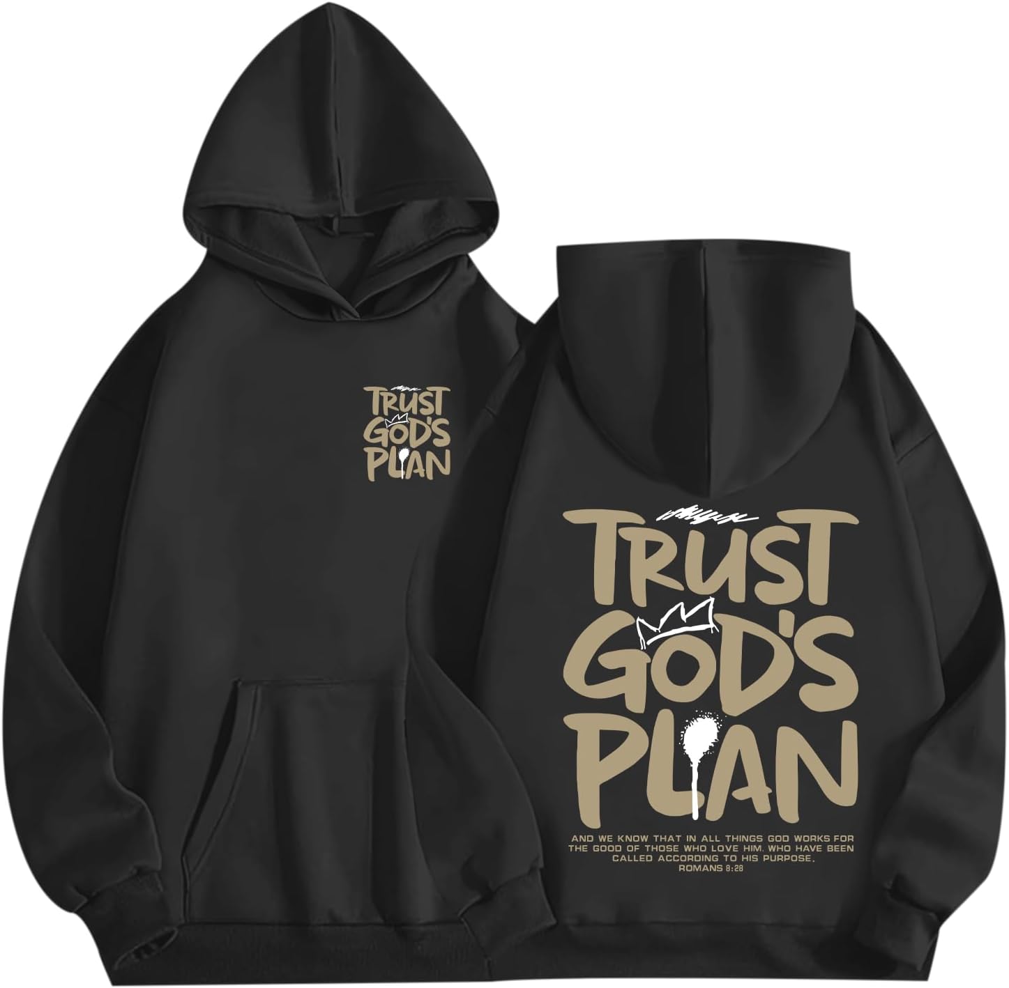 Christian Hoodies for Men Jesus Hoodie Religious God Sweatshirts Faith Bible Verse Sweatshirt Inspirational Pullover - Image 5