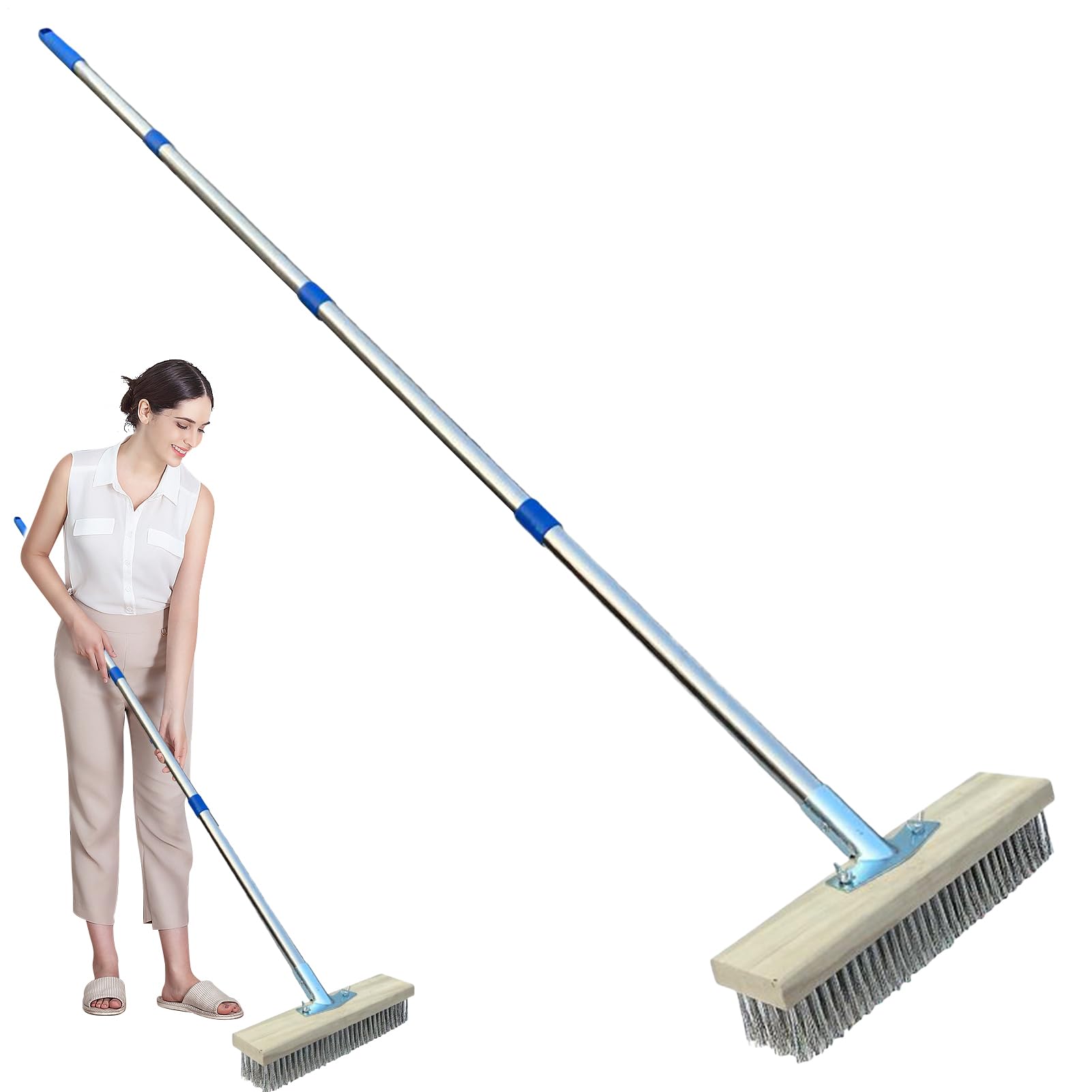 Pave Cleaner - Spazzola rigida per rimuovere il muschio, rimuovi alghe esterne, strumento per la pulizia ' macinata, spazzola durevole per superfici in pietra e piastrelle