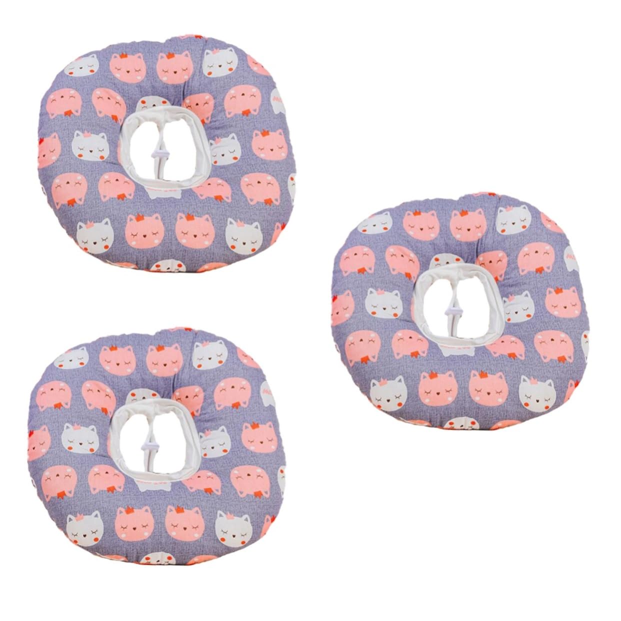 Happyyami 3piezas Collar Protector Inflable De Algodón para Mascotas Confortable y Previene Lameduras y Mordeduras Diseño Aleatorio s