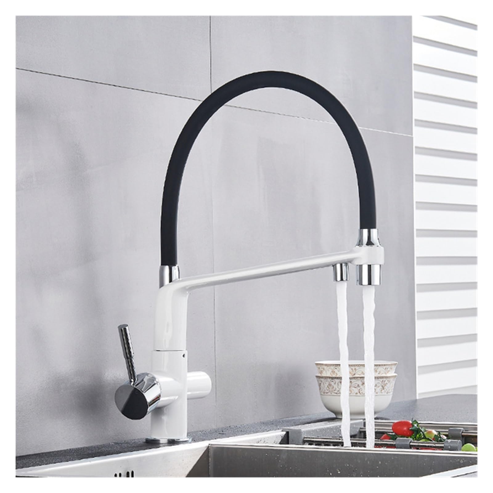 ZYCHSJXA Brushed Filtered Spout Purification Function Faucet 360 Degree Rotating Kitchen Water Crane(Brushed Gold)