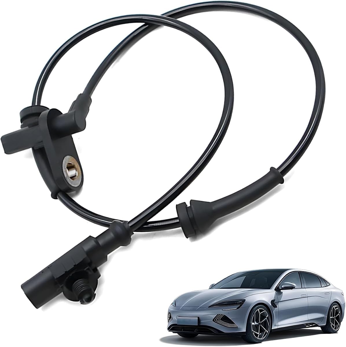 Car ABS Wheel Speed Sensor, Anti-Lock Brake System Sensor, Replace for OEM #3630050U2010, Compatible with Heyue (Black)