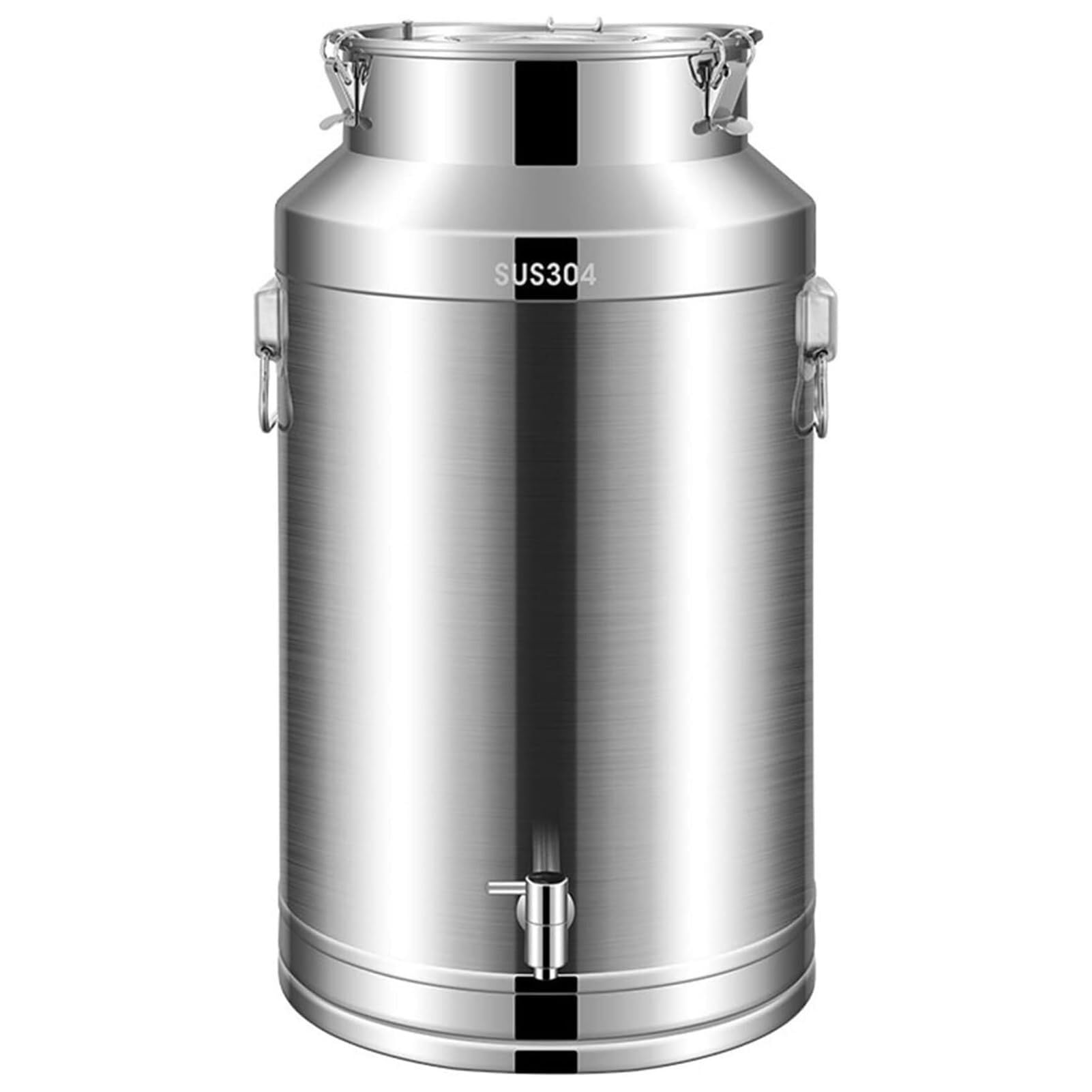 AYCDL Stainless Steel Water Jug, 304 Stainless Steel Milk Can with Faucet, Metal Water Beverage Drink Dispenser Milk Pail Milk Bucket for Milk Oil,12.68Gal/48L