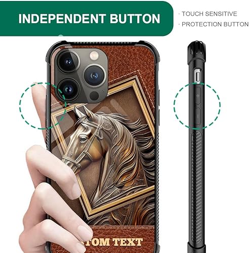 Miniatura 10 de ZHEGAILIAN Funda compatible con iPhone 11, funda con texto personalizado de caballo para iPhone 11, diseño personalizado de tu texto, funda de