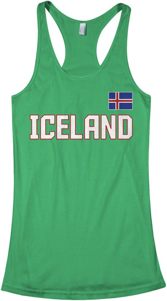 Threadrock Women's Iceland National Pride Racerback Tank Top