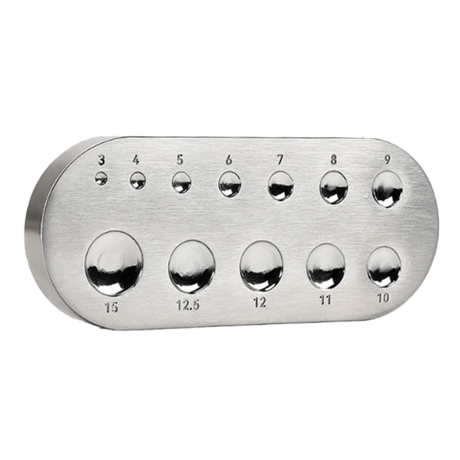 SM SunniMix Dapping Doming Block Leather Rivet Setter Base DIY Practical Dapping Block Rivet Setting Tool for Snap Button Handbag, Oval