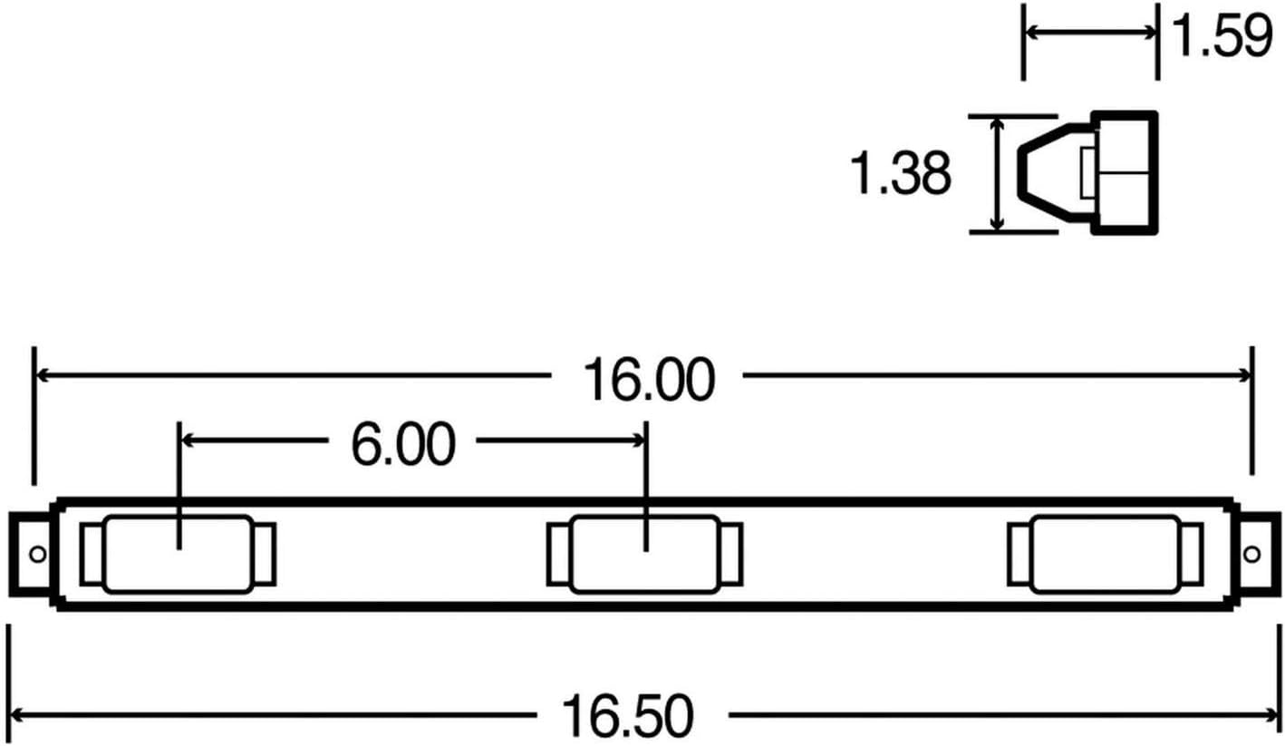 Truck-Lite (15050R) Identification Bar Kit