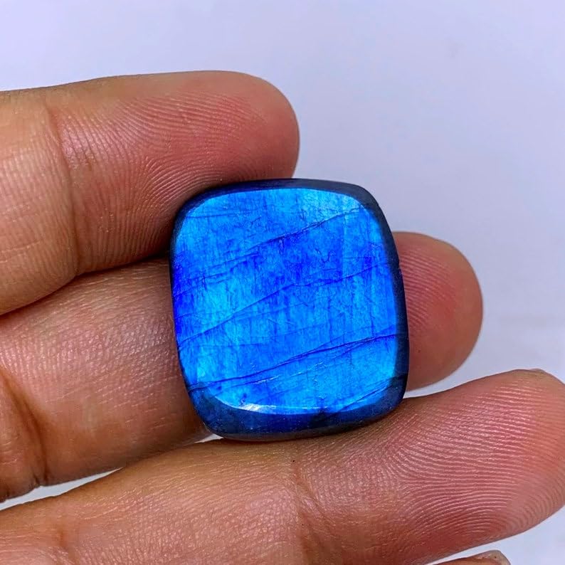 Labradorite naturelle 23x20x7mm pour fabrication bijoux DIY bague et collier