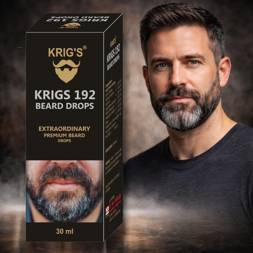 KRIG'S 192 Beard Drops Homeopathic - Extraordinary Premium Drops 30ml - PACK OF 2 Bottles-image-27