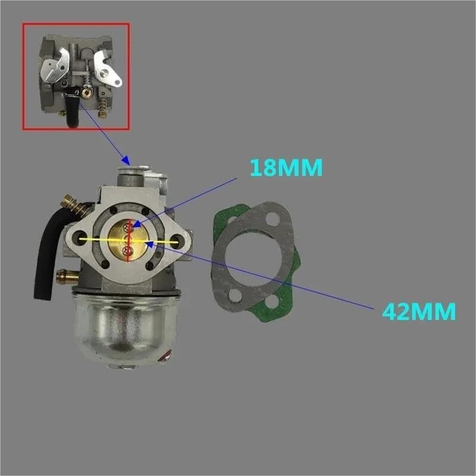 Drezzo Carburador cortacésped Piezas de Motor Carburador con Junta Combustible para Manguera para carburador para Suzuki