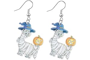 White Skeleton Earrings Halloween Party Jewelry