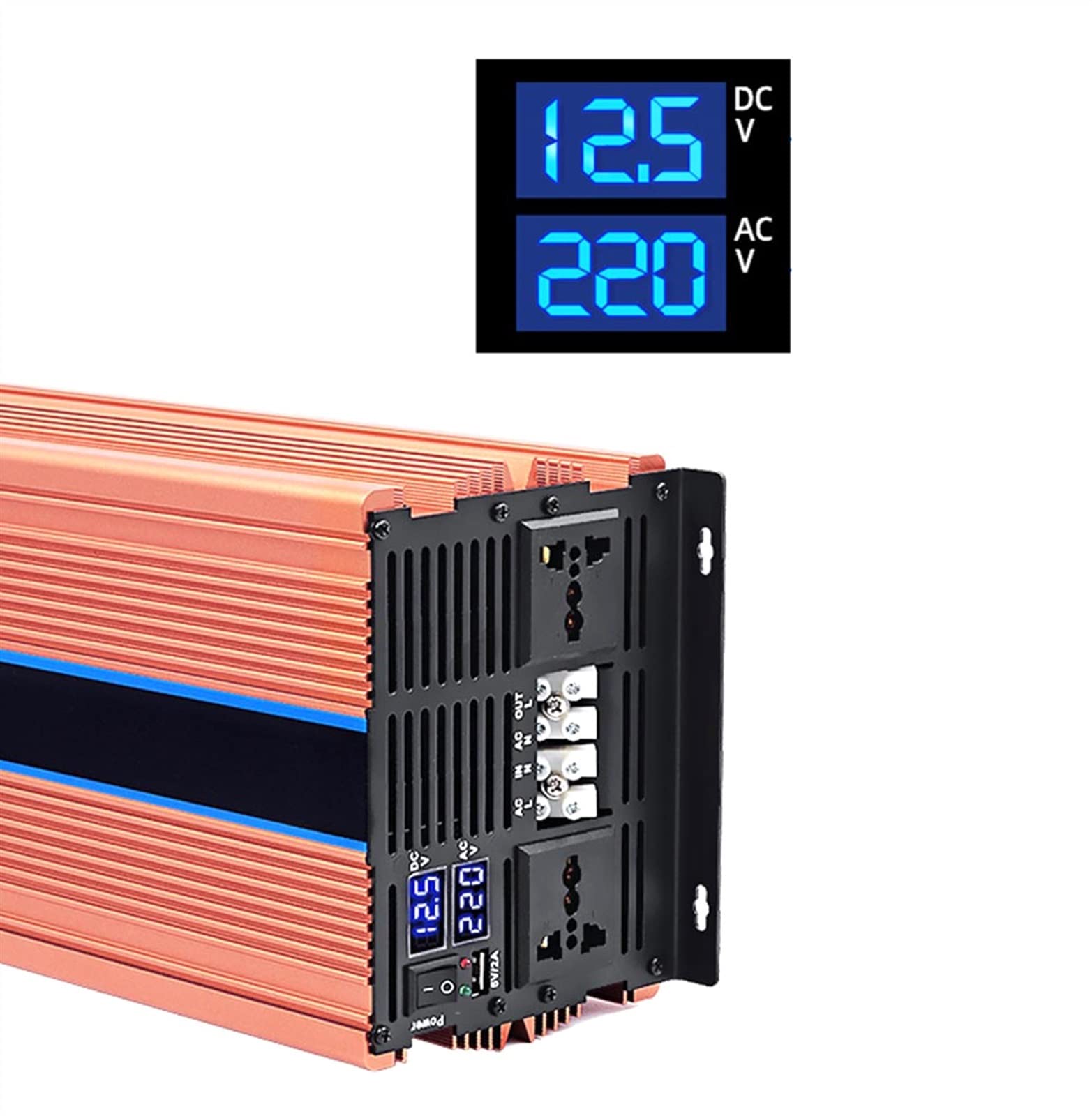 Falownik z czystą sinusoidą, Zmodyfikowany falownik sinusoidalny 4000W 5000W 6000W 8000W 12000W Ultra przetwornica mocy 12V 220 110 DC na AC konwerter zasilania falownik solarny(4000W,24V,50HZ)