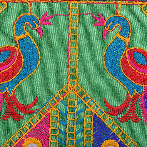 Craft Trade Clutch Bags for Women Rajasthani Jaipuri Embroidered Mirror Work Ethnic Hand Bags and Clutches for Ladies Purse for Girls - 13x25 Cms - Image 4