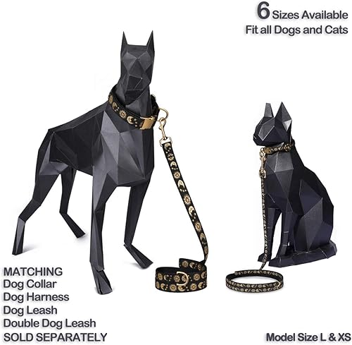 Miniatura 3 de waaag Pet, Moons Stars Suns - Collar para perro y gato, múltiples diseños Crescent Celestial collar de correa para perro y gato, arnés grande