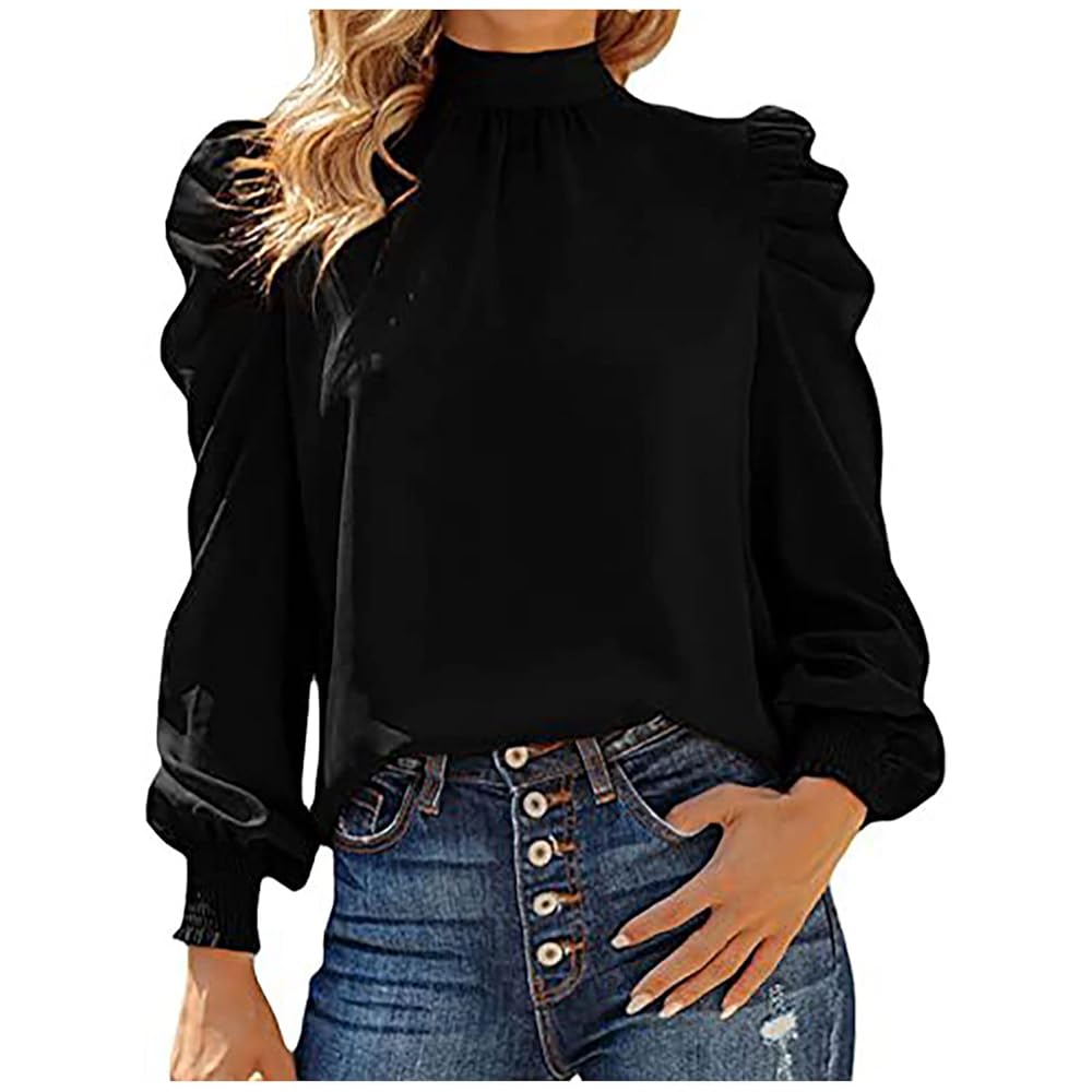 トップス fekete 2WAY PUFF SLEEVE BLOUSE FEKETE / 2WAY PUFF SLEEVE BLOUSE