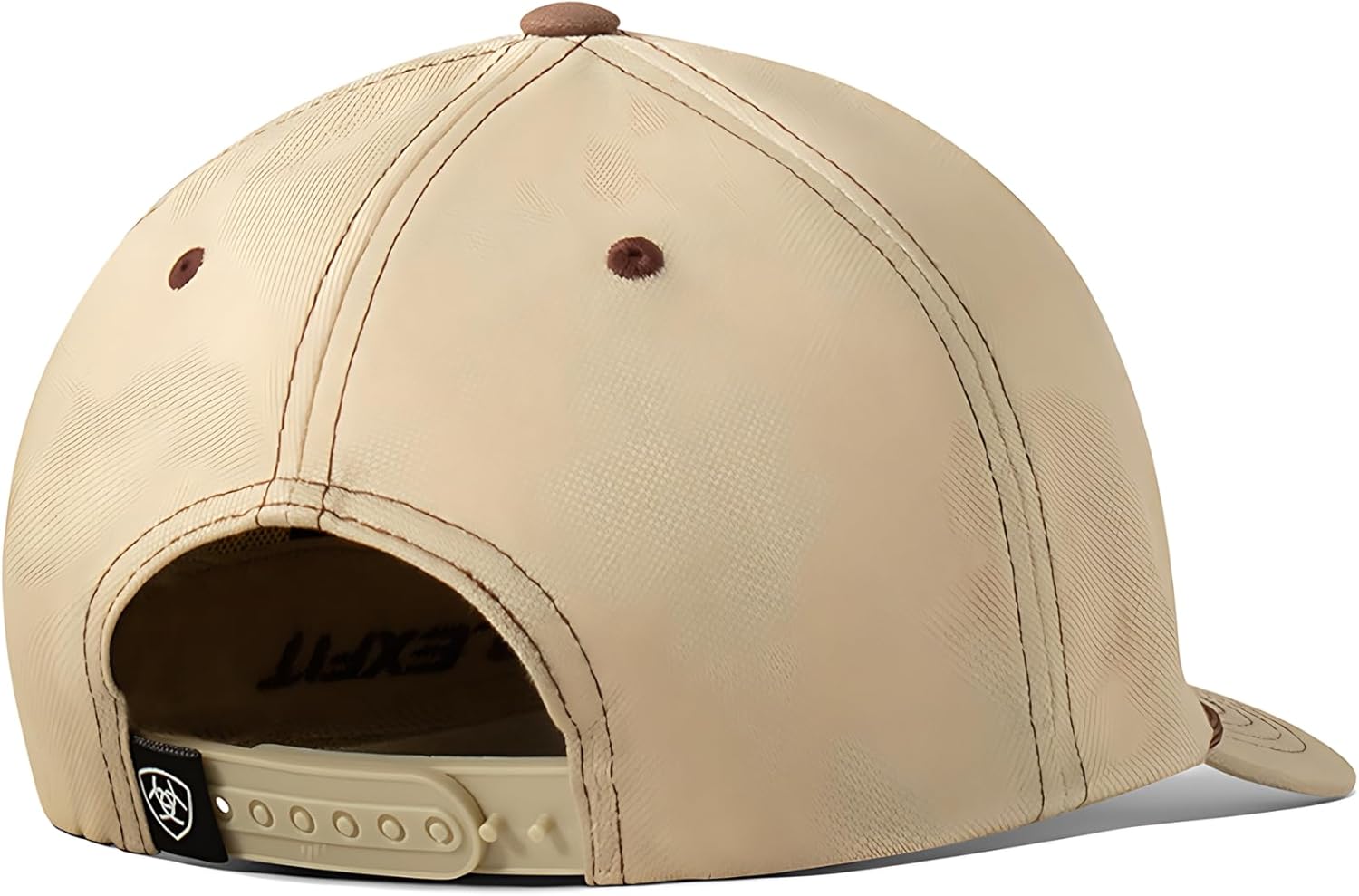 Ariat Men's Khaki Flexfit 110 Cap with Embossed Leather Patch - Image 2