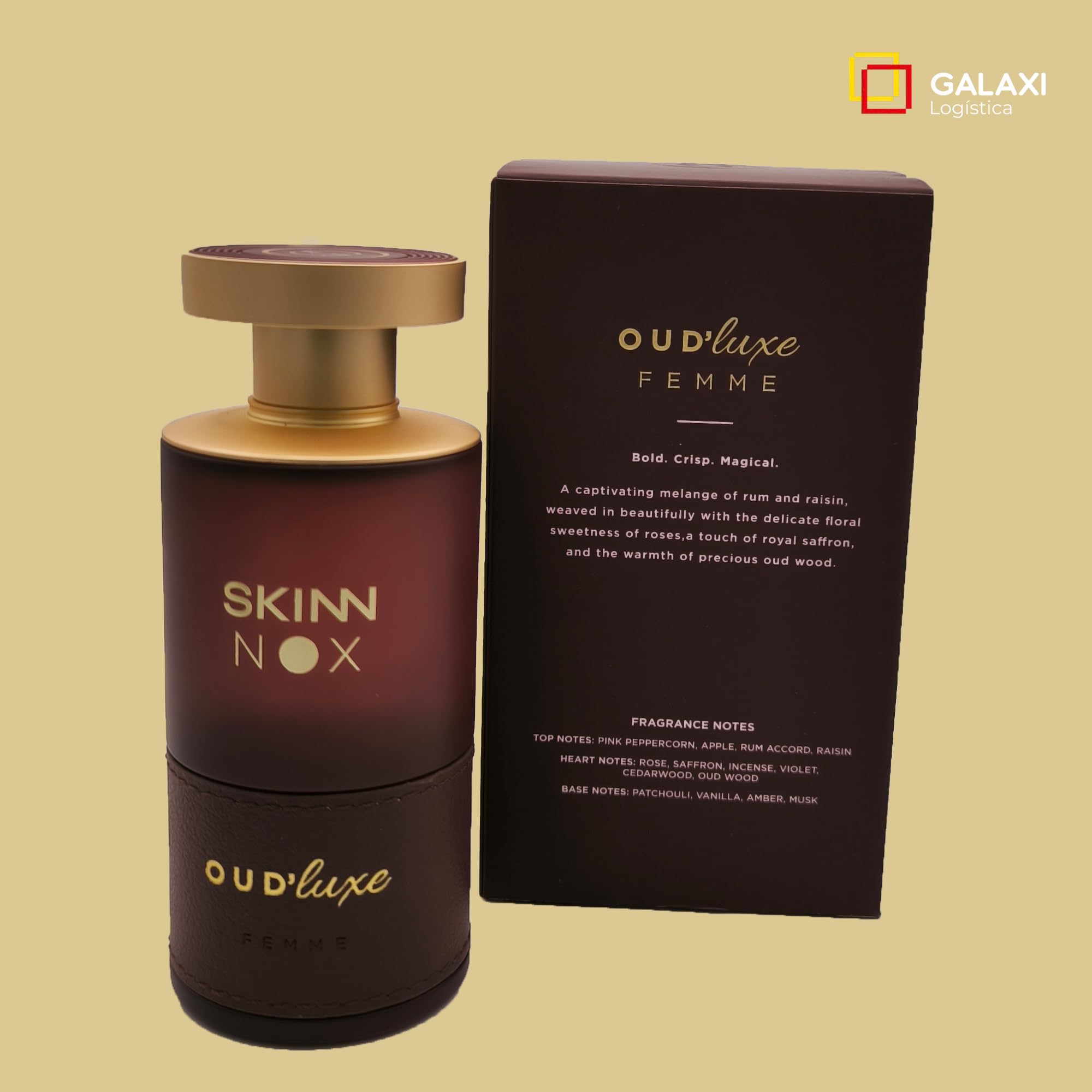 SKINN Nox Femme Eau de Parfum para Mujer 100 ml | Flores Blancas y Vainilla | Aroma Cálido y Sofisticado, Larga Duración, Elaborado en Francia, Uso Diario, Fragancia Femenina